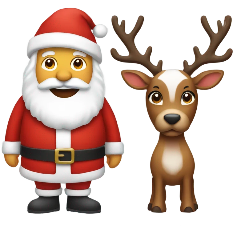 Santa with reindeer emoji