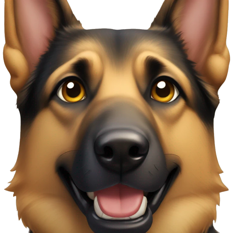 German shepherd face emoji