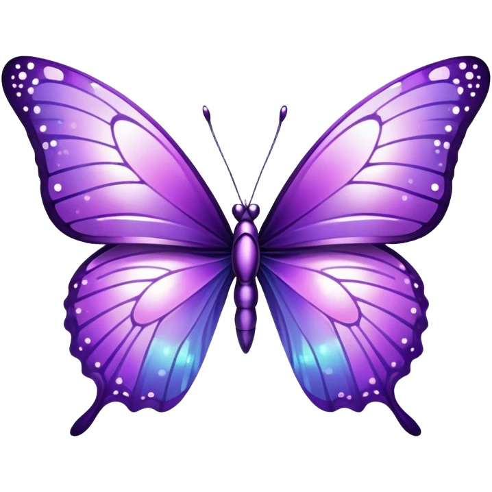 purple butterfly with sparkling effects emoji