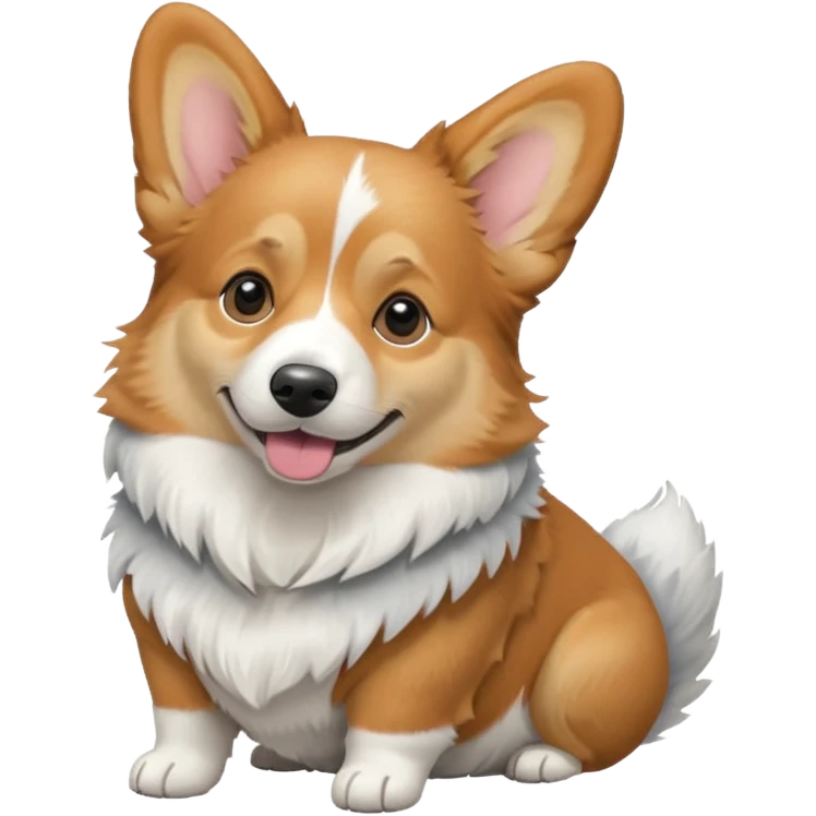 Gray corgi emoji