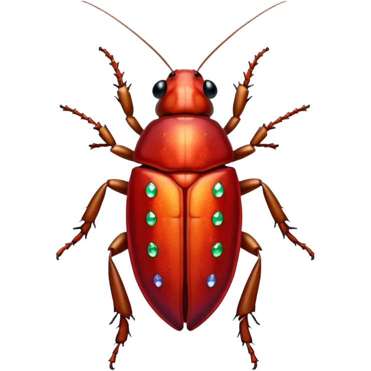 red bedazzled cockroach emoji