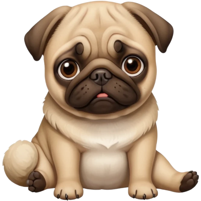 Pug with a broken left leg  emoji