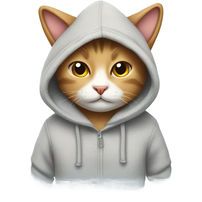 Cat with hoodie emoji