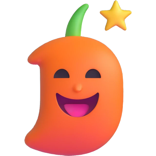 3D number 4 with a winking face emoji