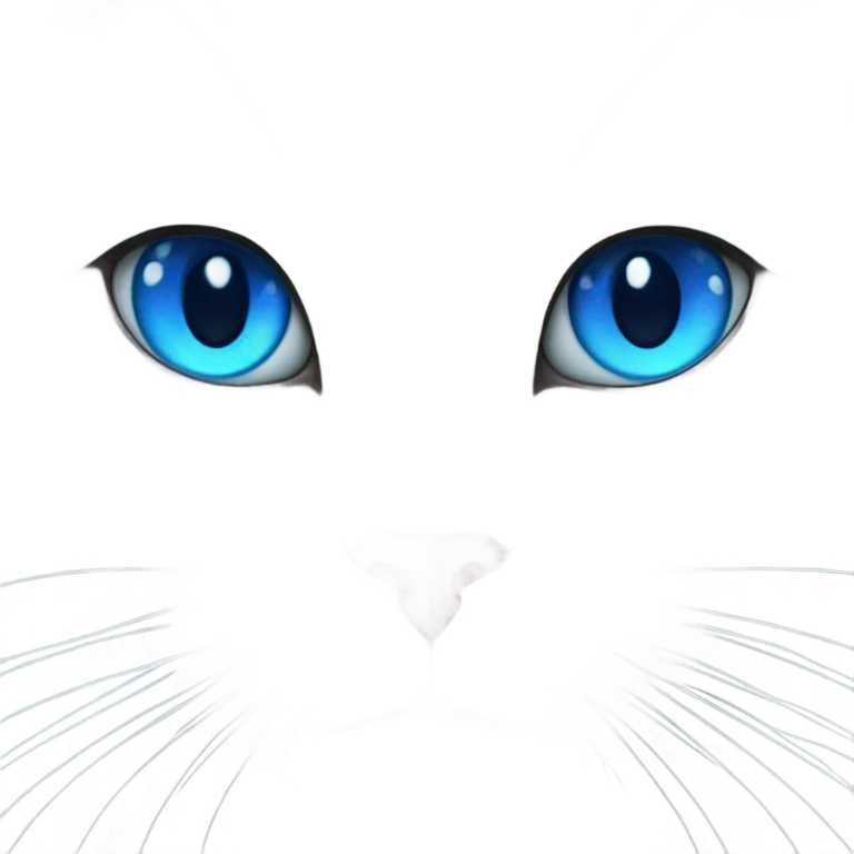 White cat with blue eyes emoji