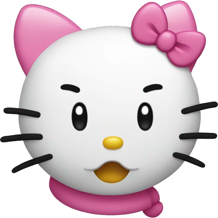 hello kitty winking emoji