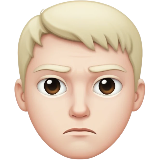 Stern serious face emoji
