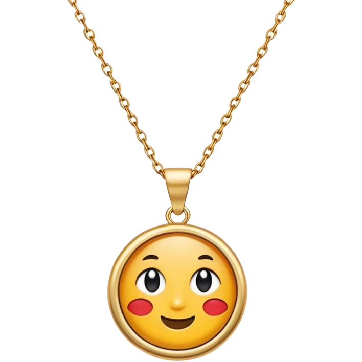 Necklace with an a pendant  emoji