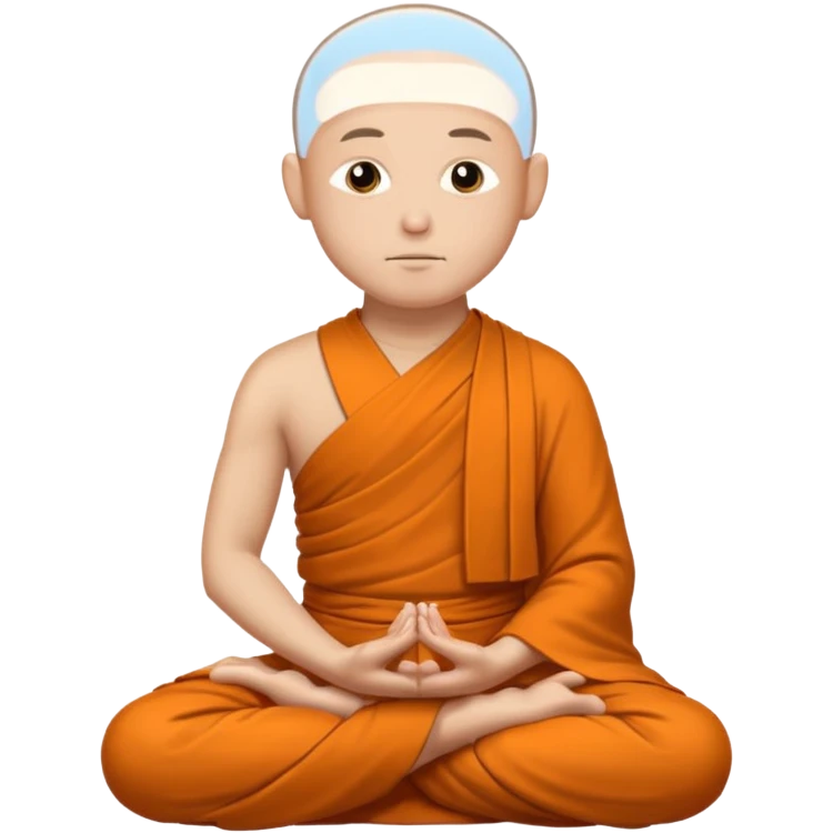 monk meditating emoji