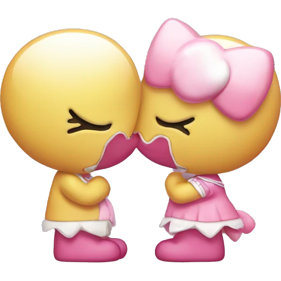 Hello kitty kiss emoji