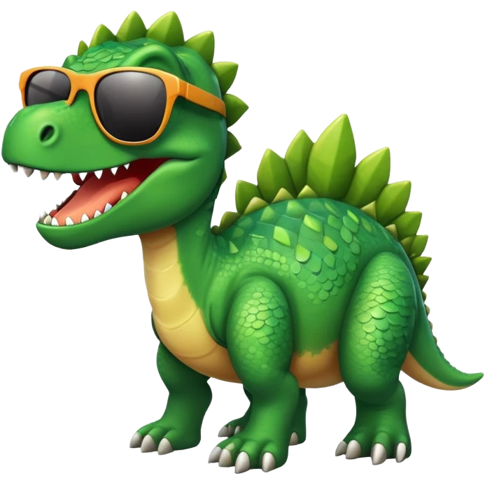 Dinosaur with sunglasses  emoji