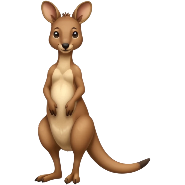 kangaroo with earrings, full body emoji