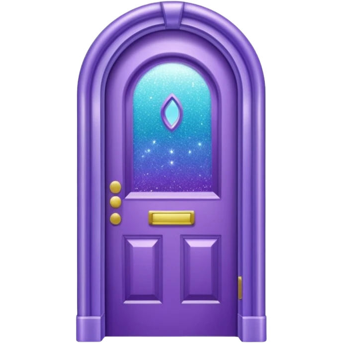 Glitter Purple and Cian door emoji