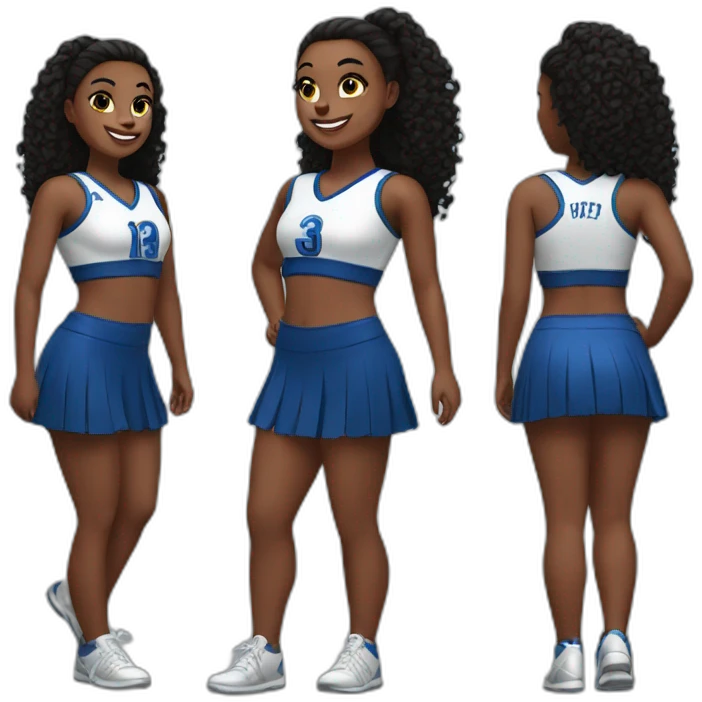 curvy cheerleader emoji