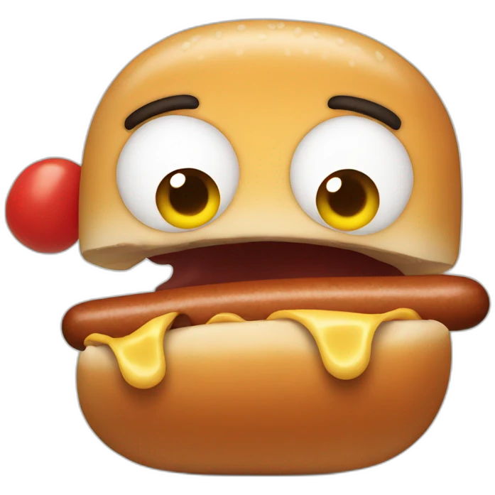 angry hot dog emoji