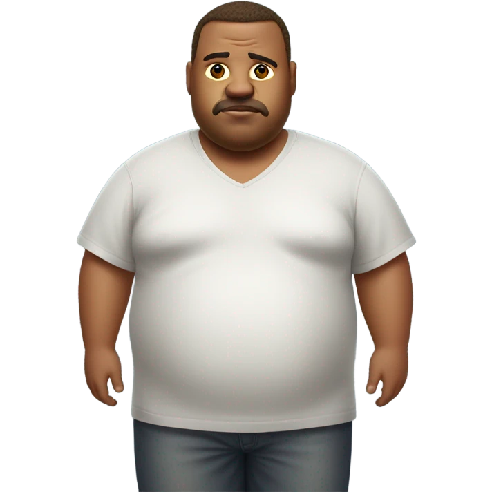 Fat man sweating  emoji