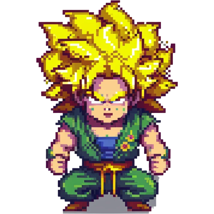 coughing Super Saiyan stoner with smokey background emoji
