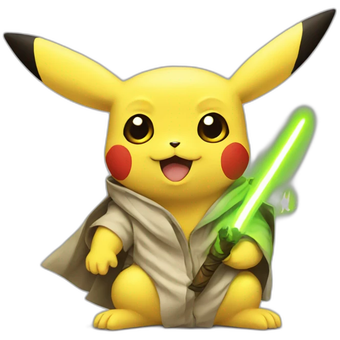 Pikachu with Yoda  emoji