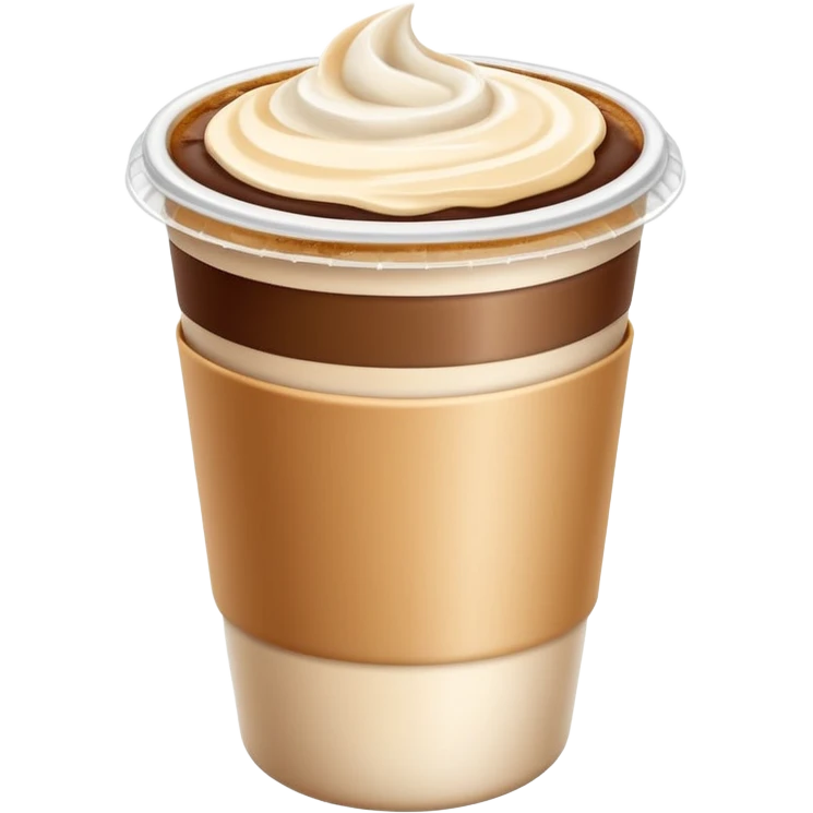 salted cream coffee in a plastic takeout cup with smooth creamy layer on coffee, clear image, no text emoji