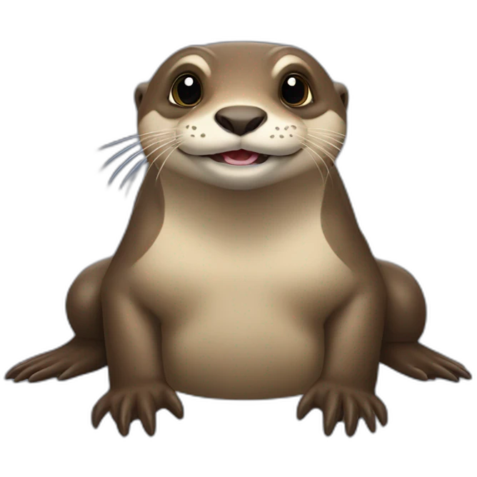Loutre sur tortue emoji