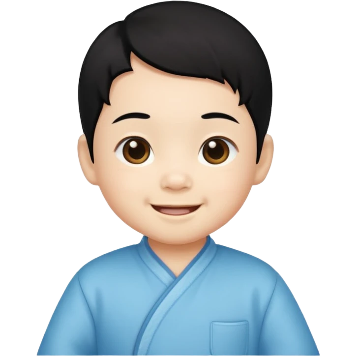 photorealistyc Chinese baby with black hair emoji
