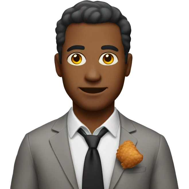 Men with fried chicken emoji