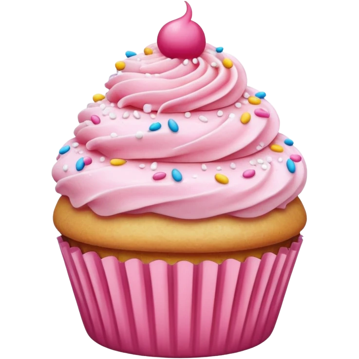Cupcake with pink icing emoji