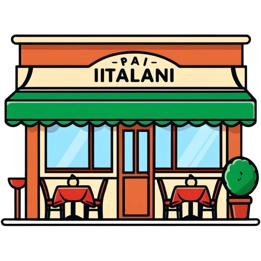 Ladies dining out in an Italian restaurant emoji