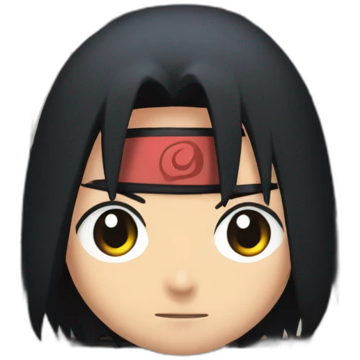 Itachi uchiha on a building  emoji