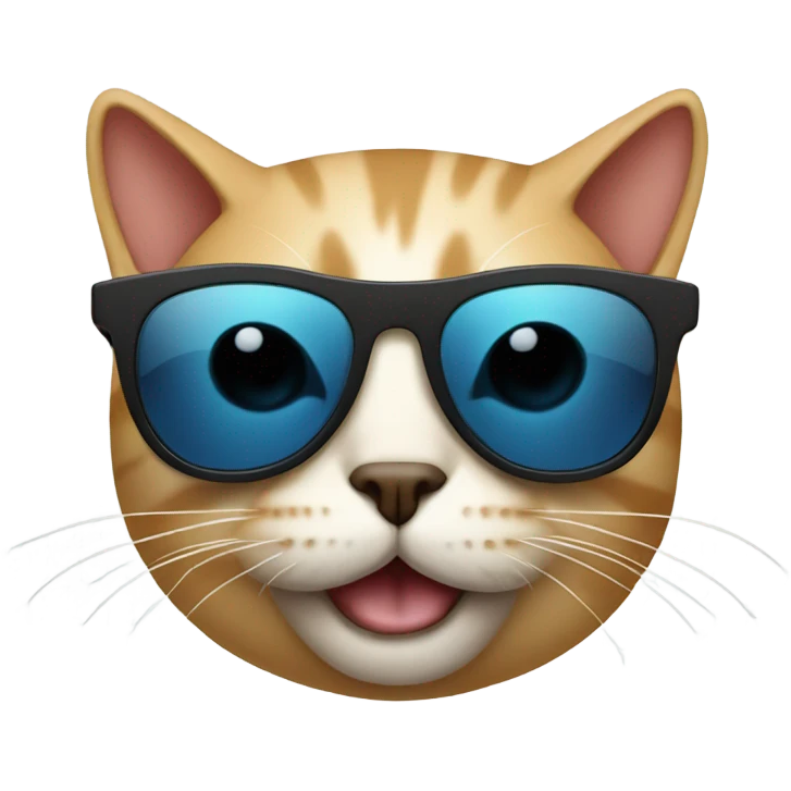 Cat with sunglasses emoji
