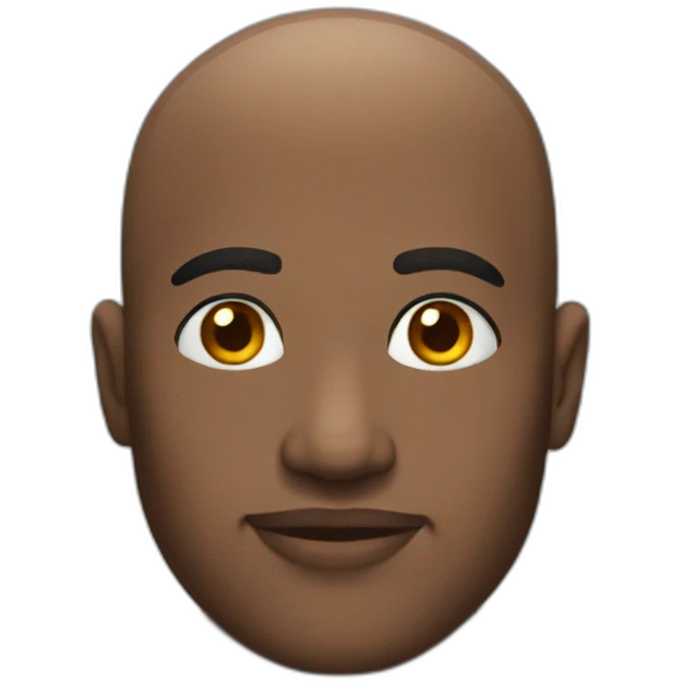 Bald black man emoji