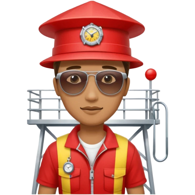 Lifeguard at watch tower emoji