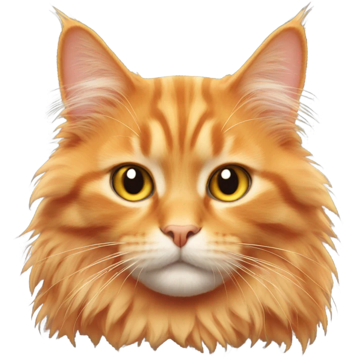 Orange fluffy cat emoji