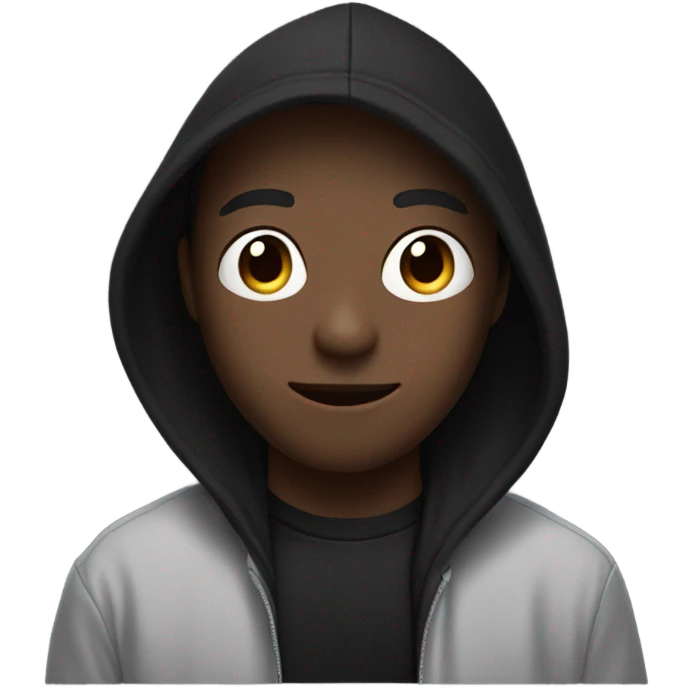 a tik emoji of a black hoodie wear emoji