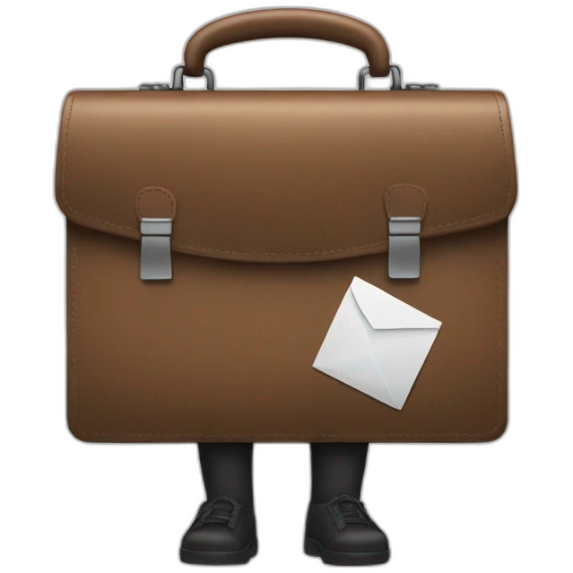 a briefcase in the hands of a white girl emoji