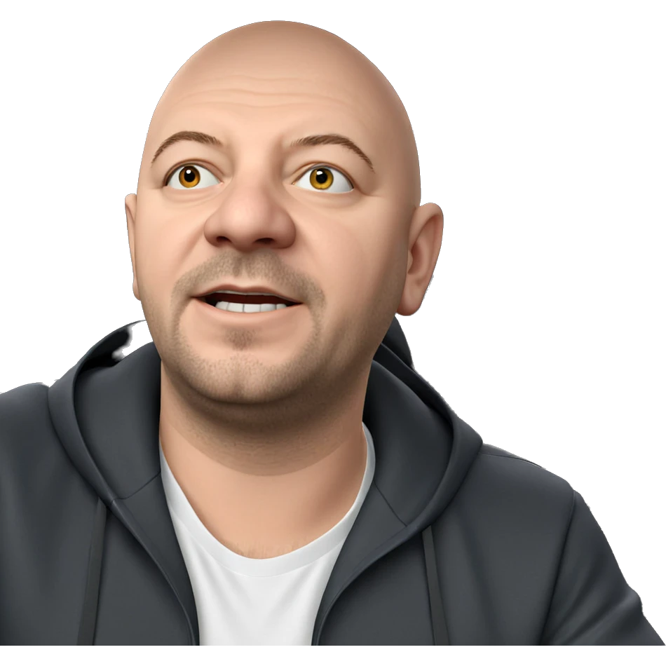 bald man in car interior emoji