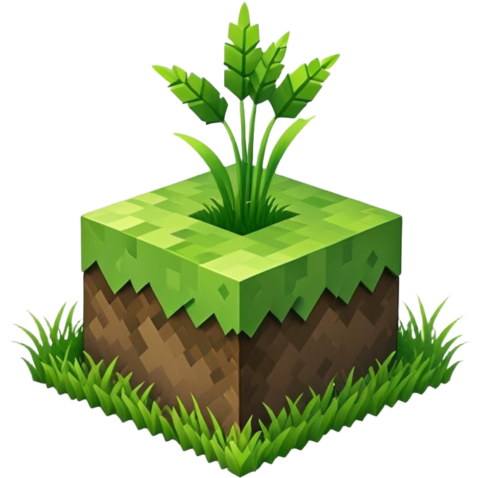 Minecraft grass block emoji