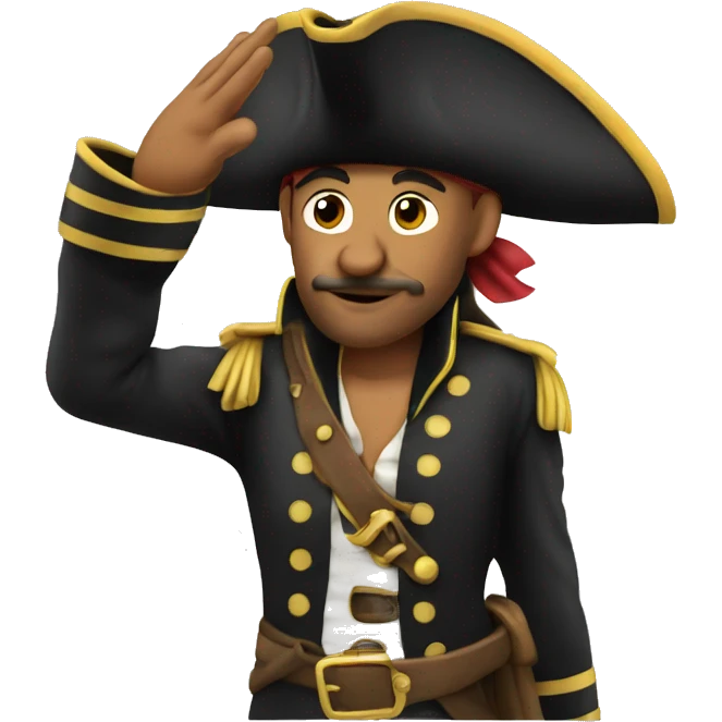a pirate saluting emoji