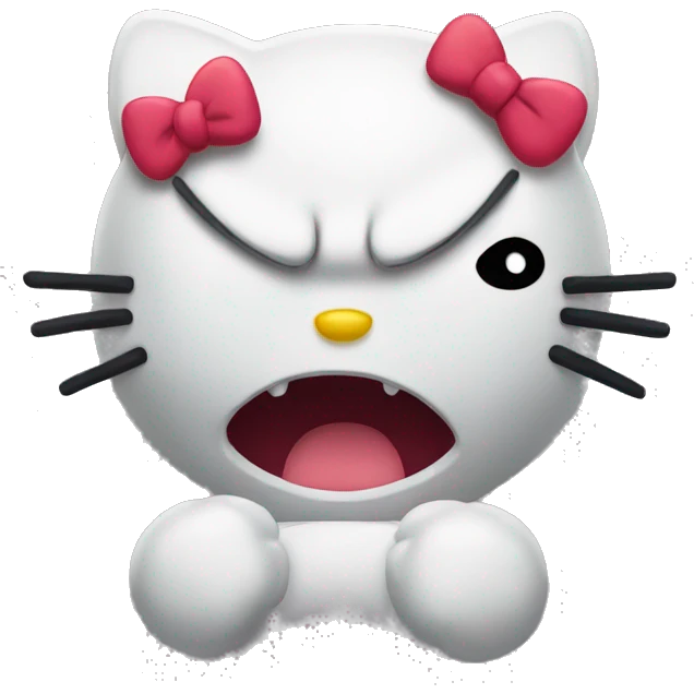 hello kitty angry face  emoji