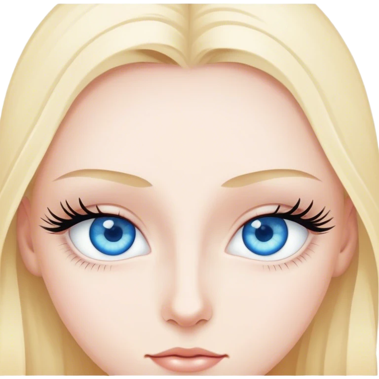 Blue eyes eyelashes  emoji