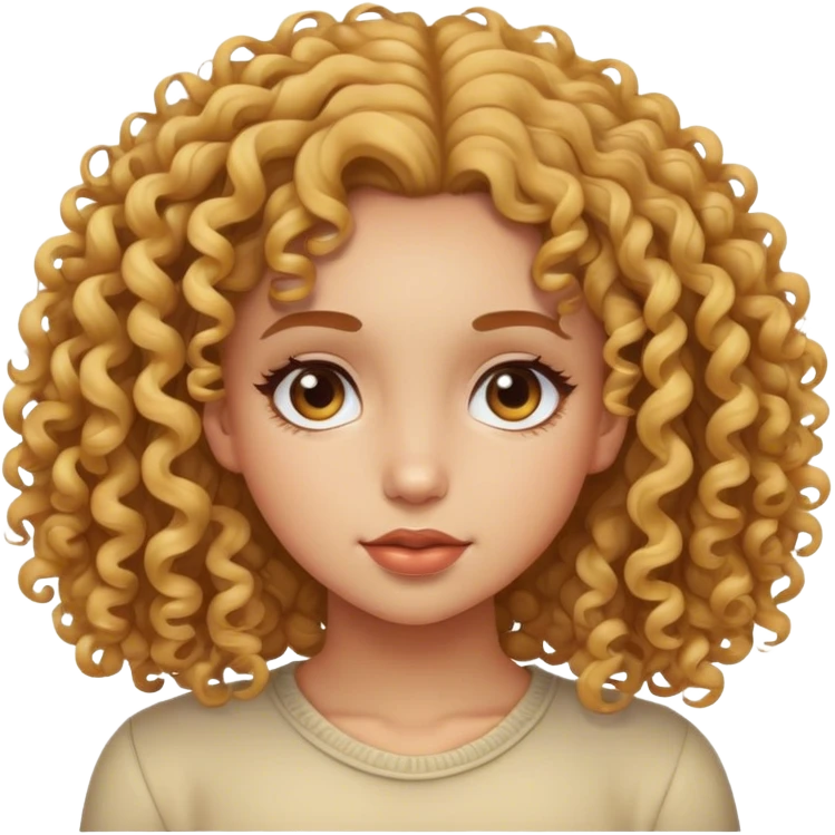girl with curly hair emoji