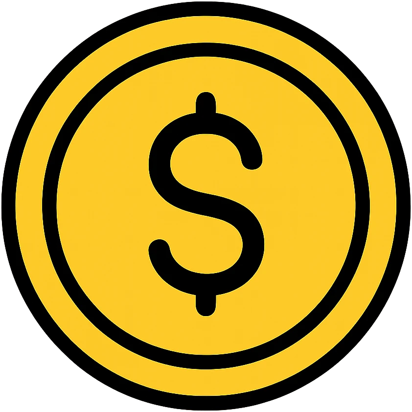 coin with a dollar sign icon emoji