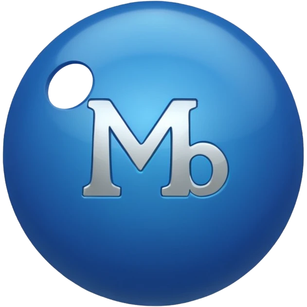 Blue ball (MB) written on it. emoji
