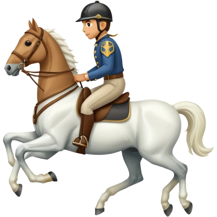 Man rabbit riding horse galloping  emoji