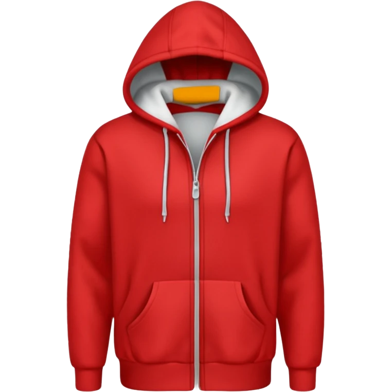 hoodie red simple, dont add laces and no face ore smile emoji
