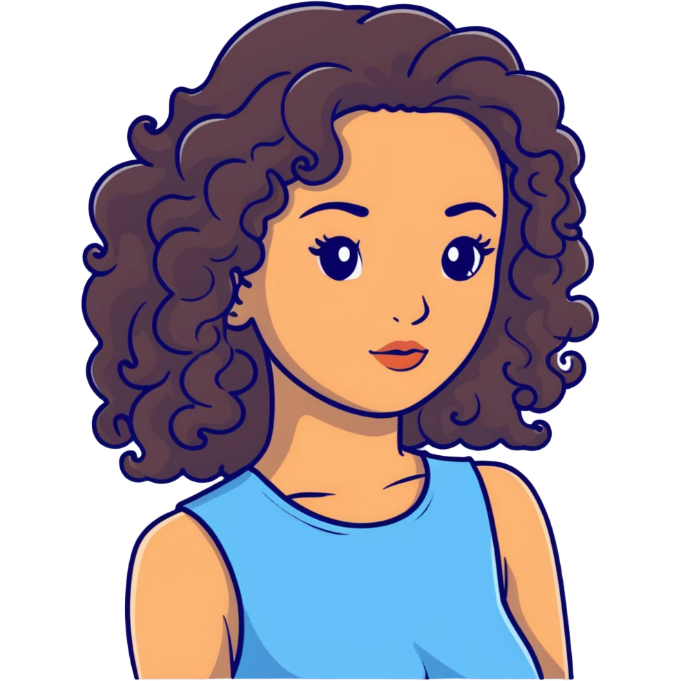 attractive Greek woman with long curly dark brown hair and light skin emoji