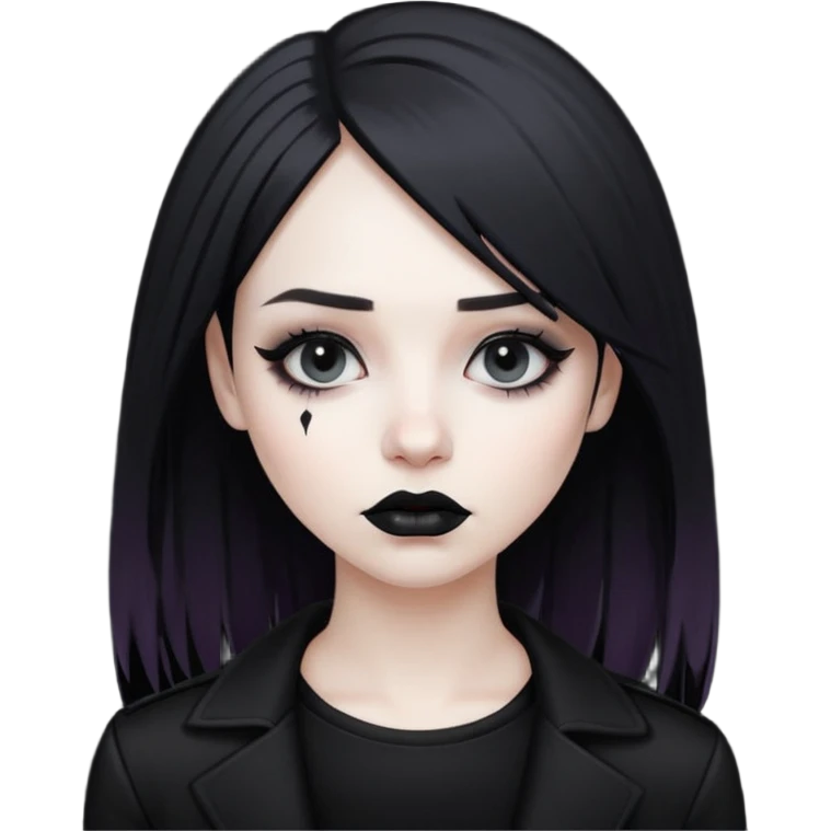Bad girlfriend.eom girl . Gorgeous woman but still emo every thing black  emoji