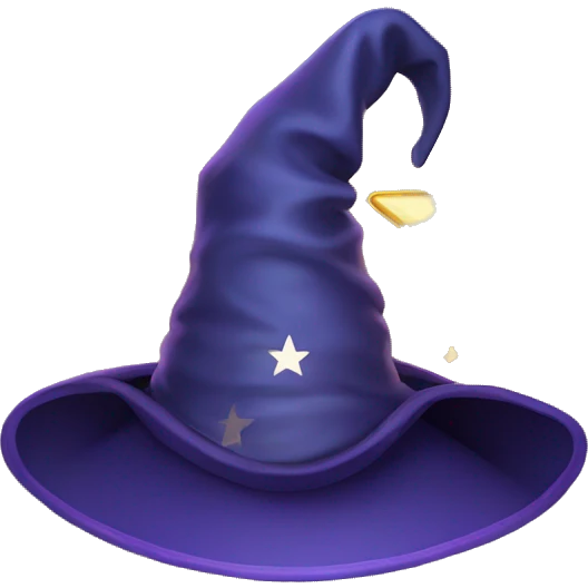 wizard hat with star and moon emoji
