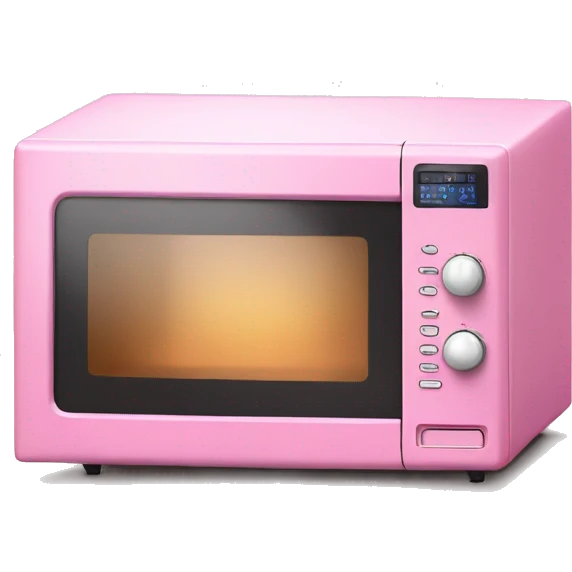Realistic pink microwave oven  emoji