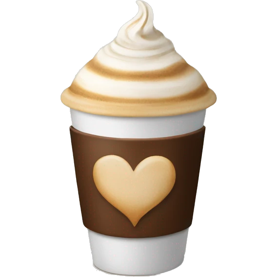 cappucino heart cup emoji